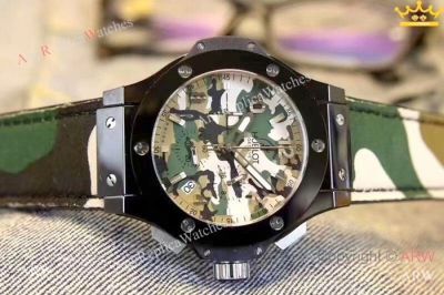 High Quality Hublot Big Bang Men Watch Black Case Camouflage Dial